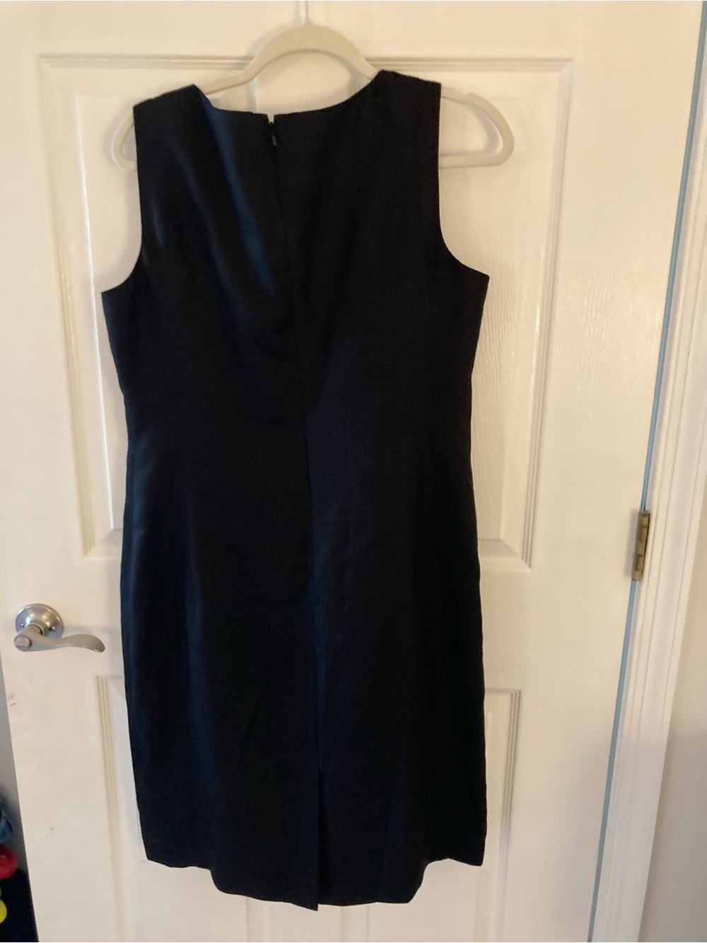 Talbots Black Sleeveless Midi Sheath Dress